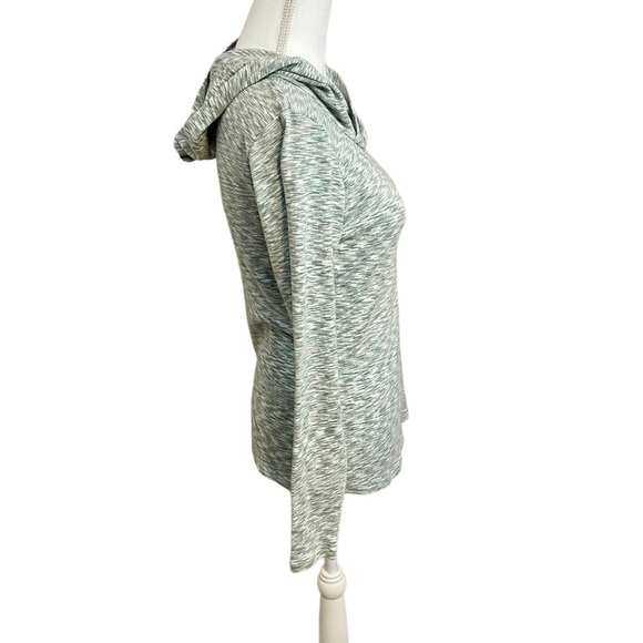 Columbia Sage Green and Grey Heather Pullover Stretch Long Sleeve Hoodie Medium - Picture 6 of 13